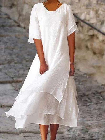 Women's Flowy Summer Day Dress – Relaxed Casual Dress