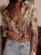 Zaylie | Paisley Print Boho Blouse