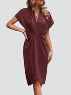 Women's Wrap Midi Dress – Belted Occasion Dress