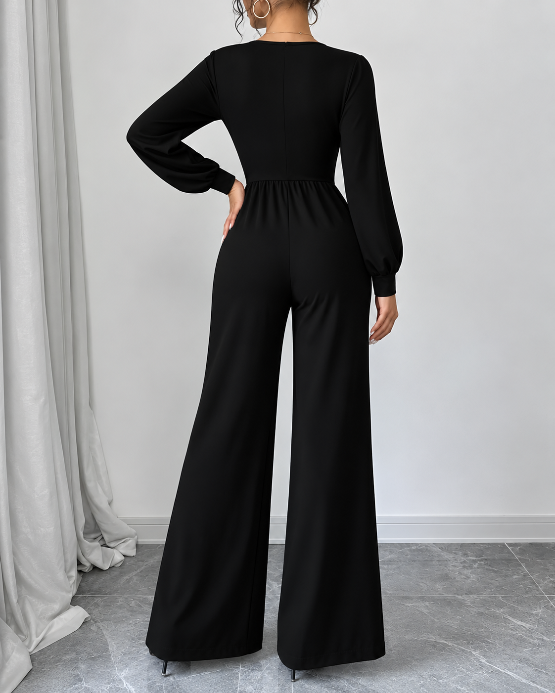 Women's Lace Detail Formal Jumpsuit – Fitted Evening Occasion Jumpsuit