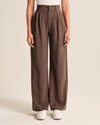 Women's Flared Trousers – High Waist Fitted Flare Leg Pants