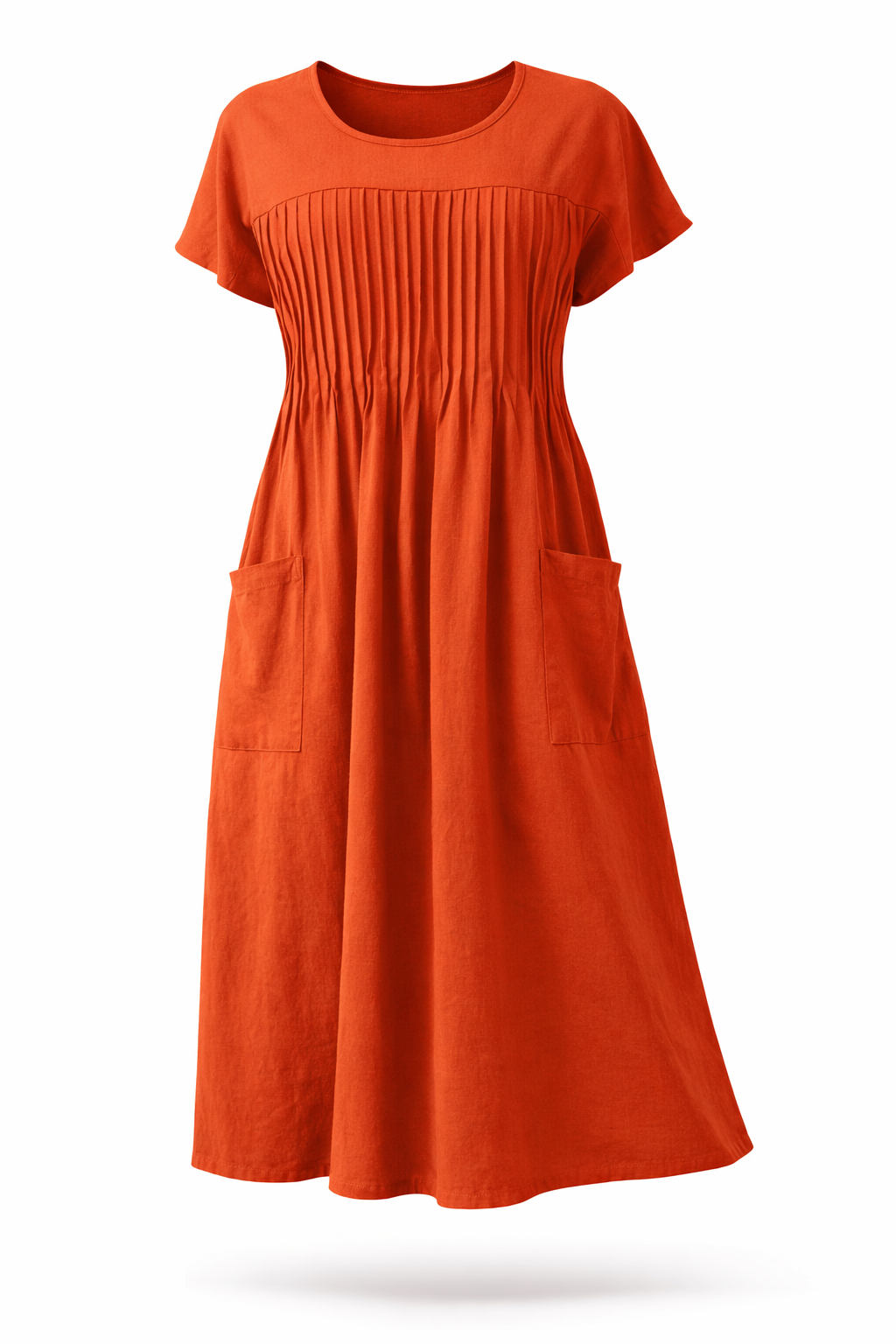 Women's Relaxed Midi Dress – Pocket Casual Dress
