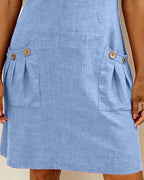Women's A-Line Dress – Zip Front Flared Day Dress