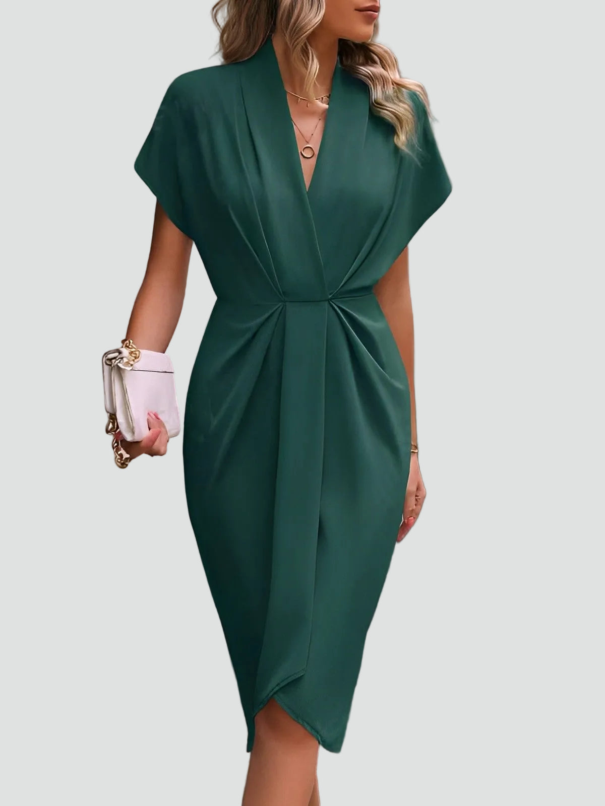 Women's Wrap Midi Dress – Belted Occasion Dress