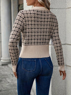 Women's Cropped Cardigan – Tailored Short Sleeve Cardigan