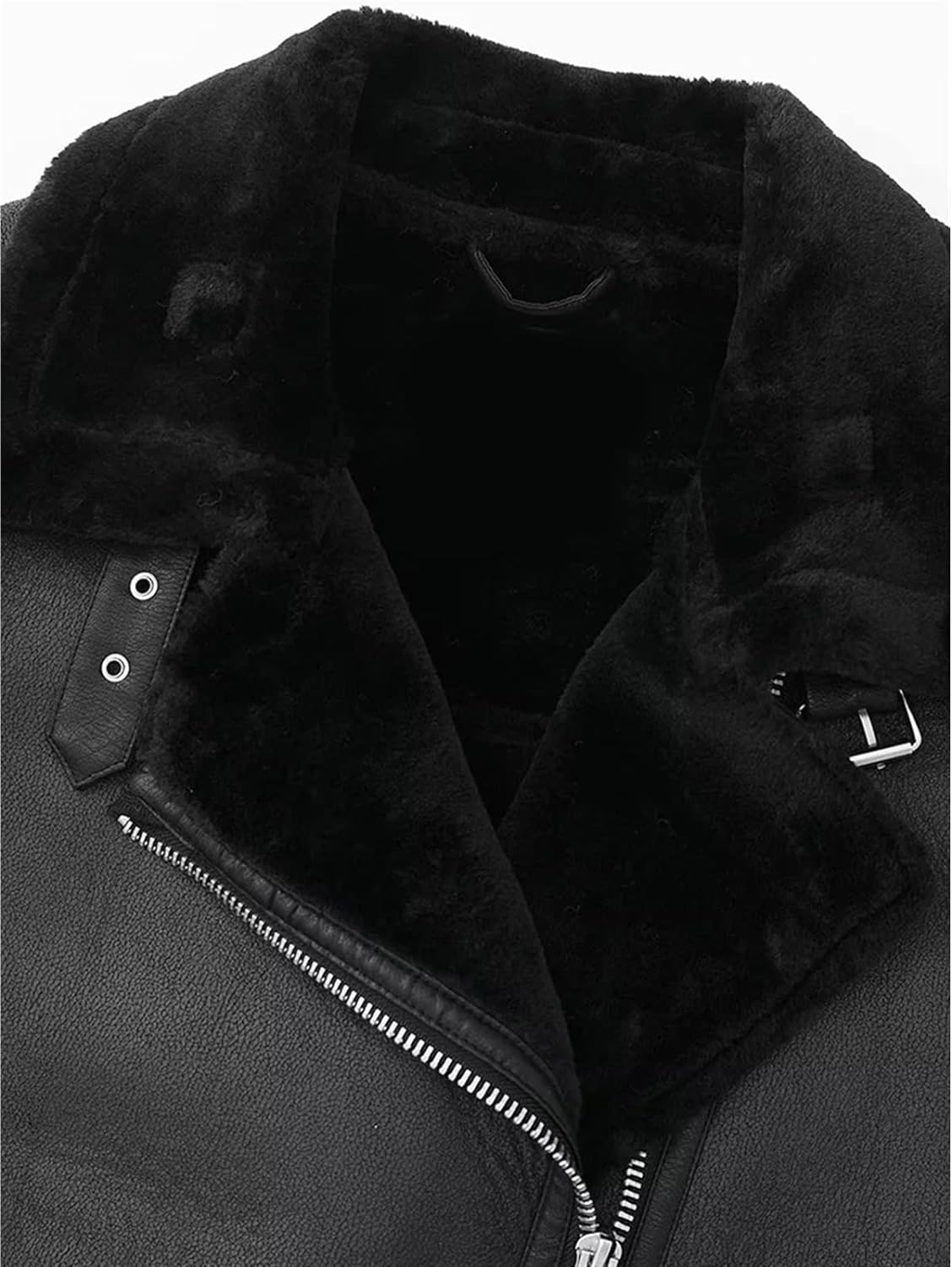 Women's Faux Leather Gilet – Fur Lined Sleeveless Winter Vest
