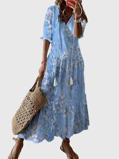 Aurora | Boho Vintage Summer Maxi Dress