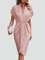 Women's Wrap Midi Dress – Belted Occasion Dress