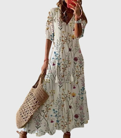 Aurora | Boho Vintage Summer Maxi Dress