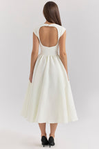 Women's Tailored Waist Dress – Flowy Formal Wedding Guest Dress