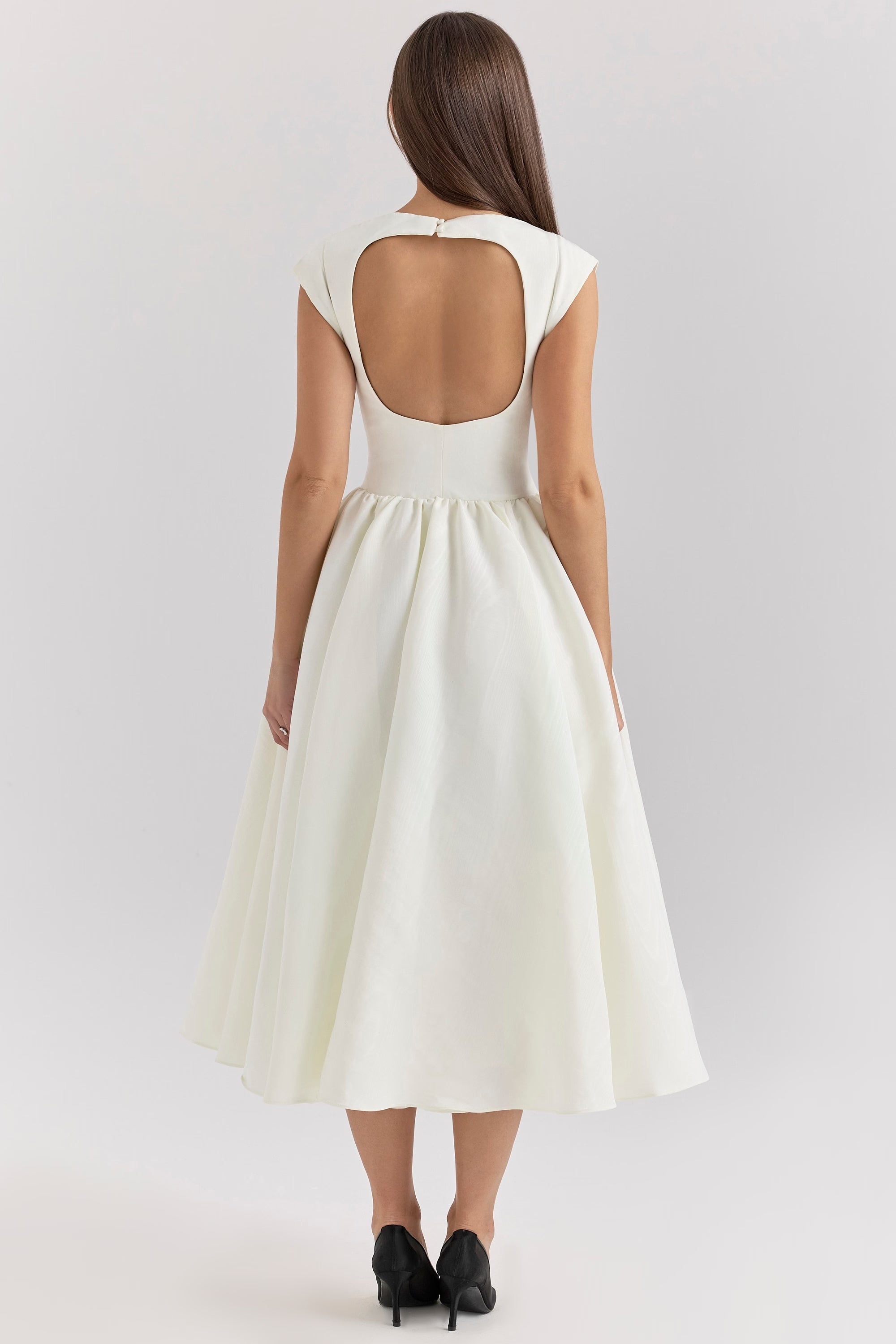 Women's Tailored Waist Dress – Flowy Formal Wedding Guest Dress
