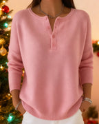 Women's V-Neck Button Cardigan – Long Sleeve Winter Cardigan
