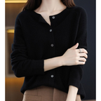 Women's Classic Knit Cardigan – Button Front Long Sleeve Cardigan