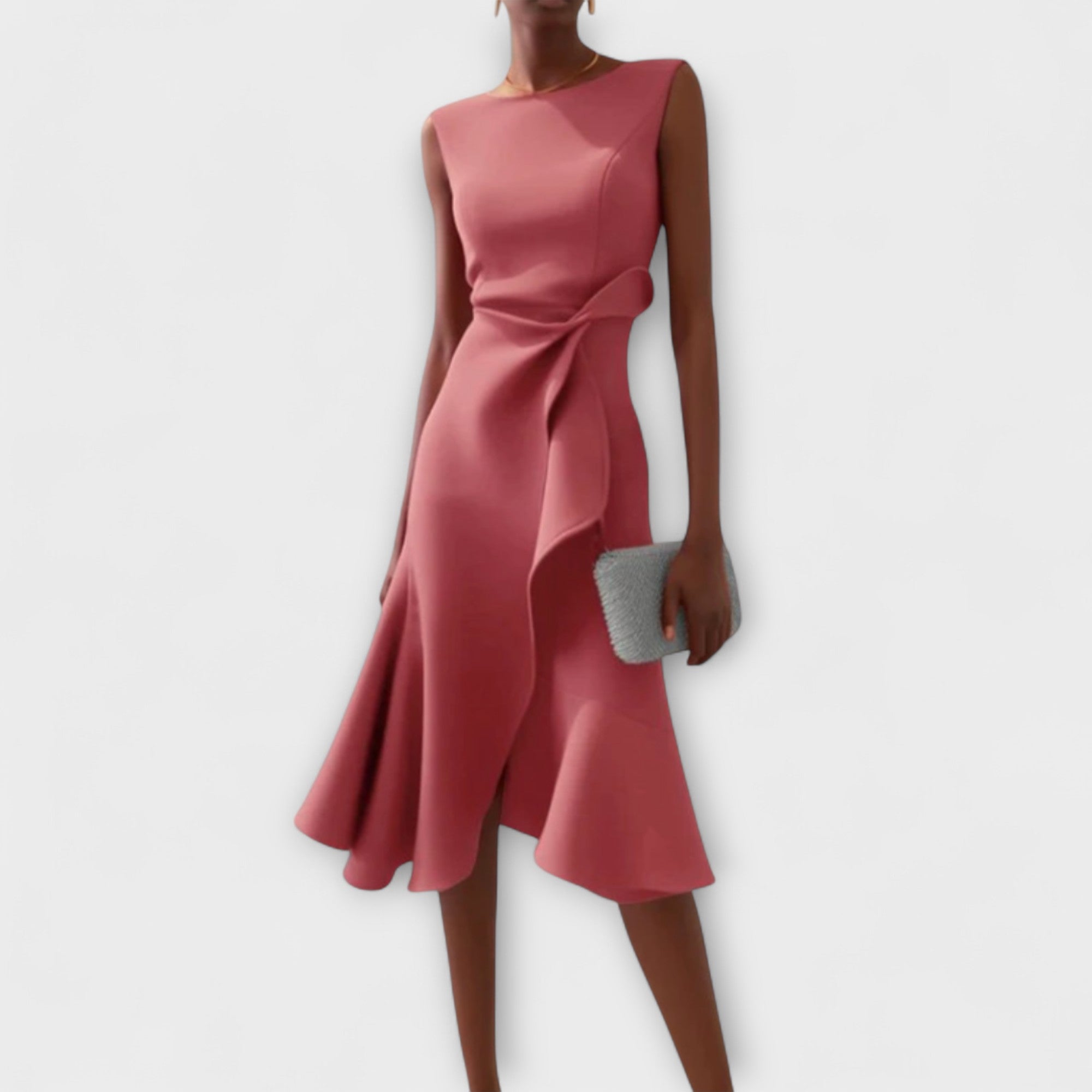 Genevieve | Sophisticated Sleeveless Midi Dress