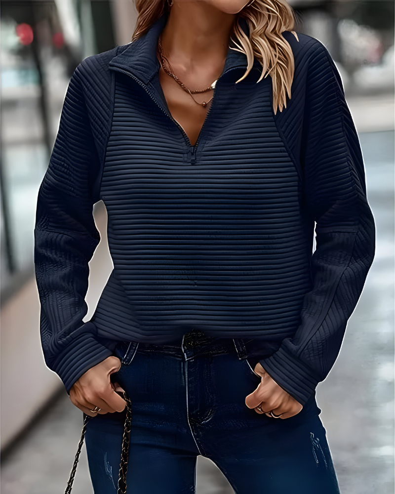 Women's Casual Pullover Sweater – Relaxed Long Sleeve Sweater