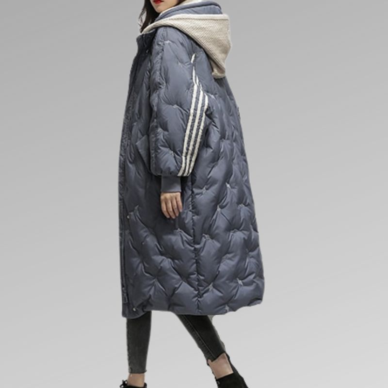Women's Long Puffer Jacket – Full-Length Quilted Winter Jacket