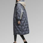Women's Long Puffer Jacket – Full-Length Quilted Winter Jacket