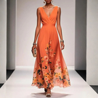 Women's Wedding Guest Floral Maxi Dress – Flowy Summer Occasion Dress