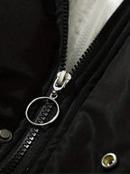Women's Fleece Lined Jacket – Hooded Winter Zip-Up Jacket