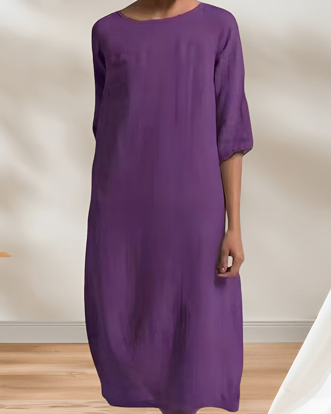Women's Relaxed Everyday Midi Dress – Casual Summer Dress