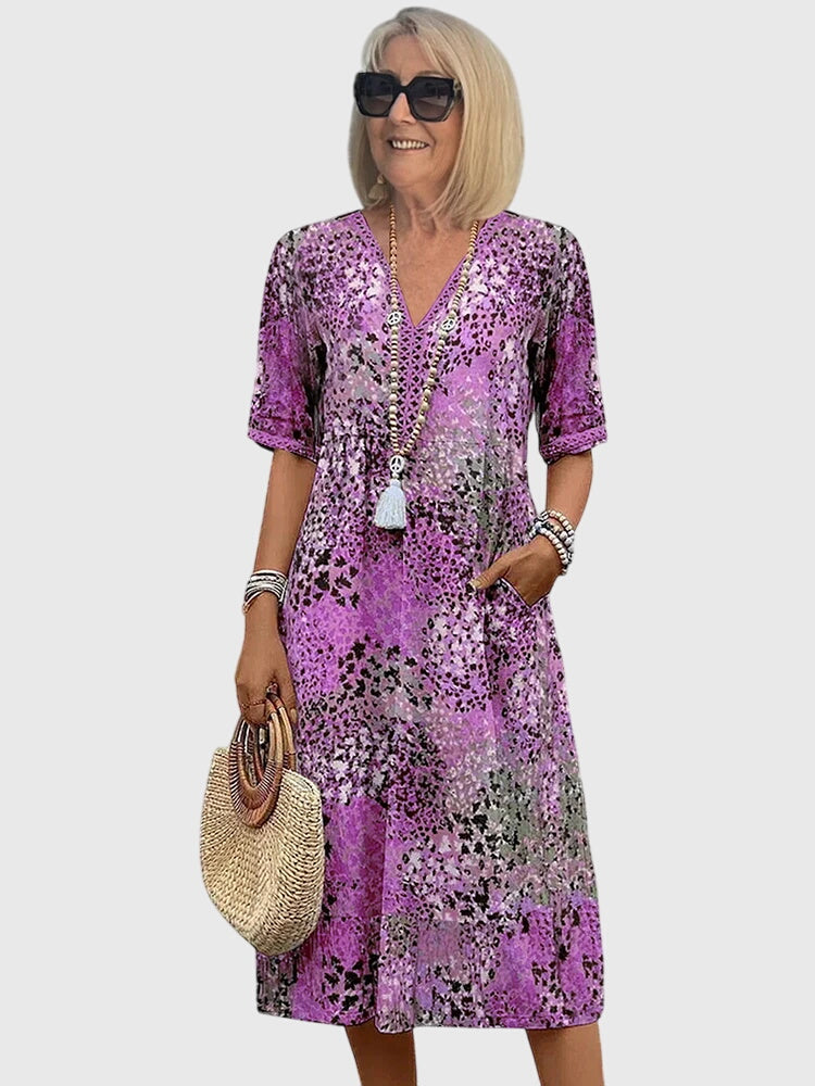 Isabella | Elegant Floral Midi Dress