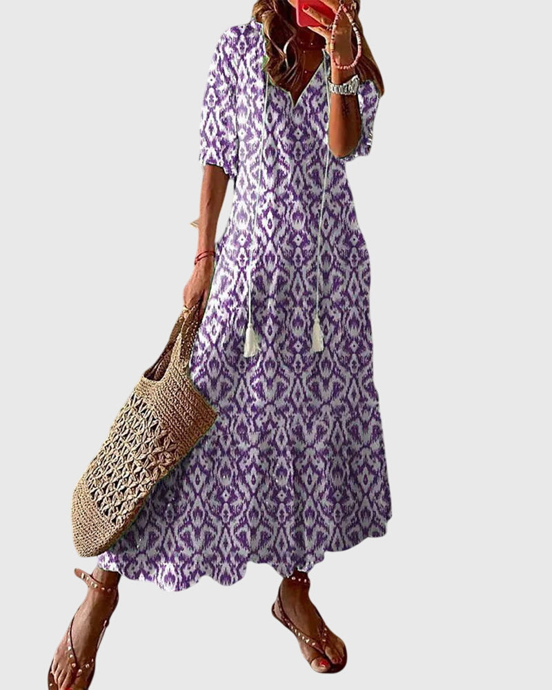 Aurora | Boho Vintage Summer Maxi Dress