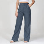 Women's Flared Trousers – High Waist Fitted Flare Leg Pants