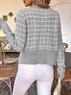 Women's Cropped Cardigan – Tailored Short Sleeve Cardigan