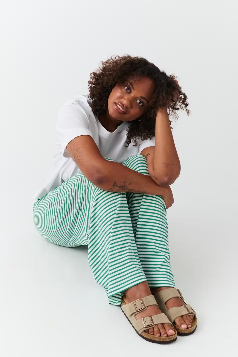 Women's Striped Summer Pants – Casual Everyday Pants – Selene