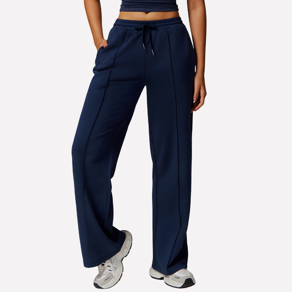 Women's Wide Leg Sweatpants – High Waist Drawstring Pocket Lounge Pants