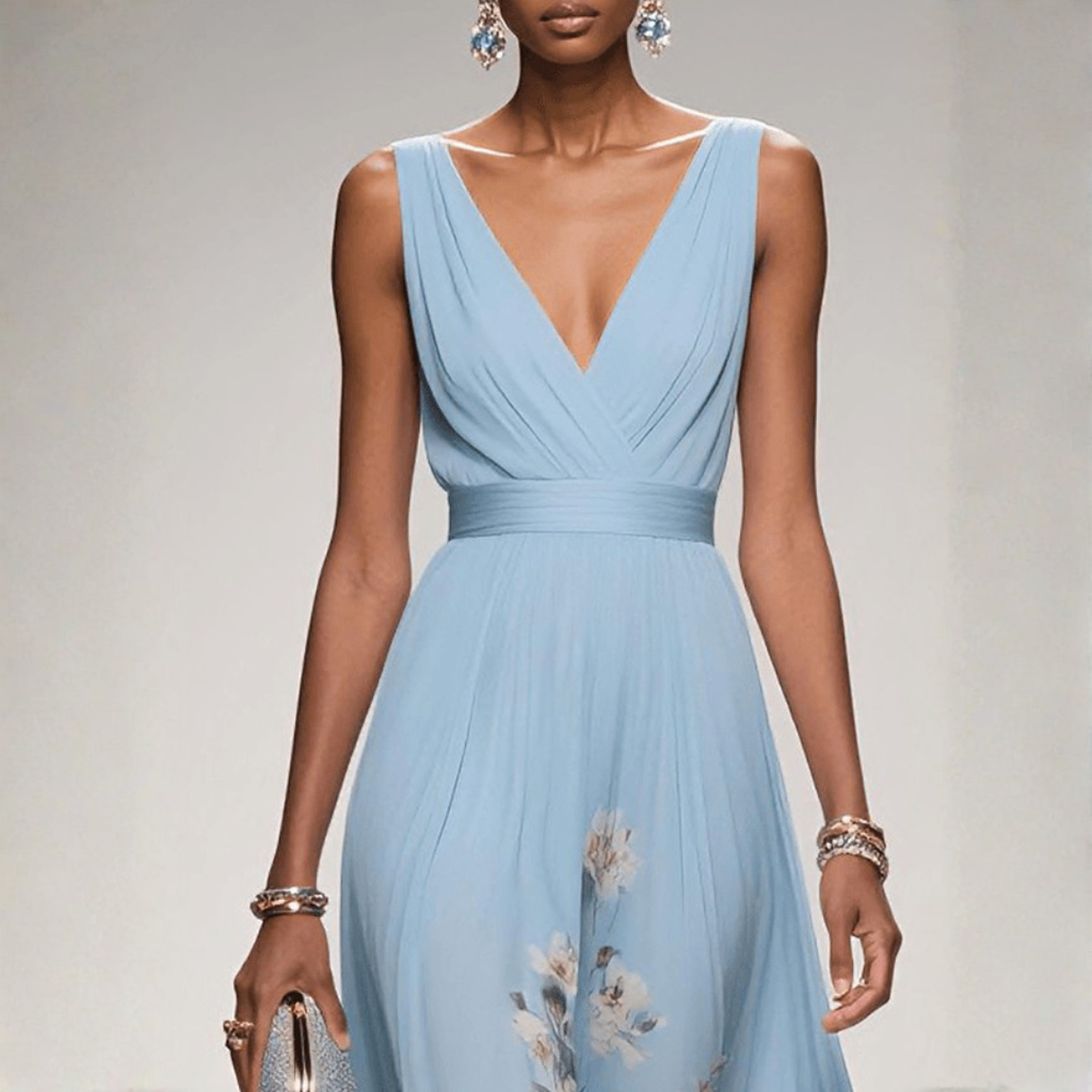 Women's Wedding Guest Floral Maxi Dress – Flowy Summer Occasion Dress