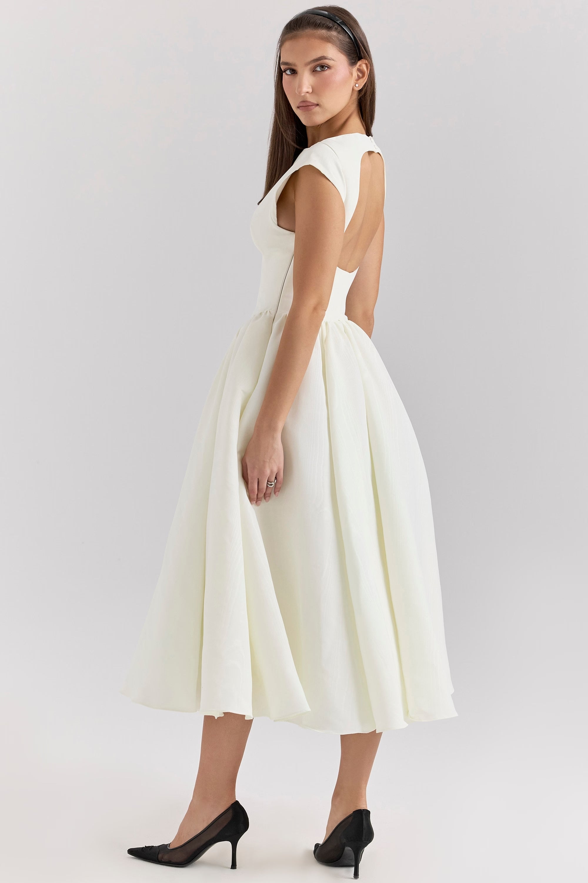 Women's Tailored Waist Dress – Flowy Formal Wedding Guest Dress