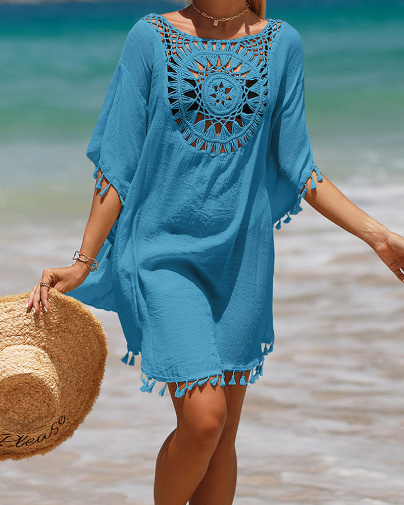 Women's Boho Beach Cover-Up – Lightweight Swim Cover-Up – Chrissy