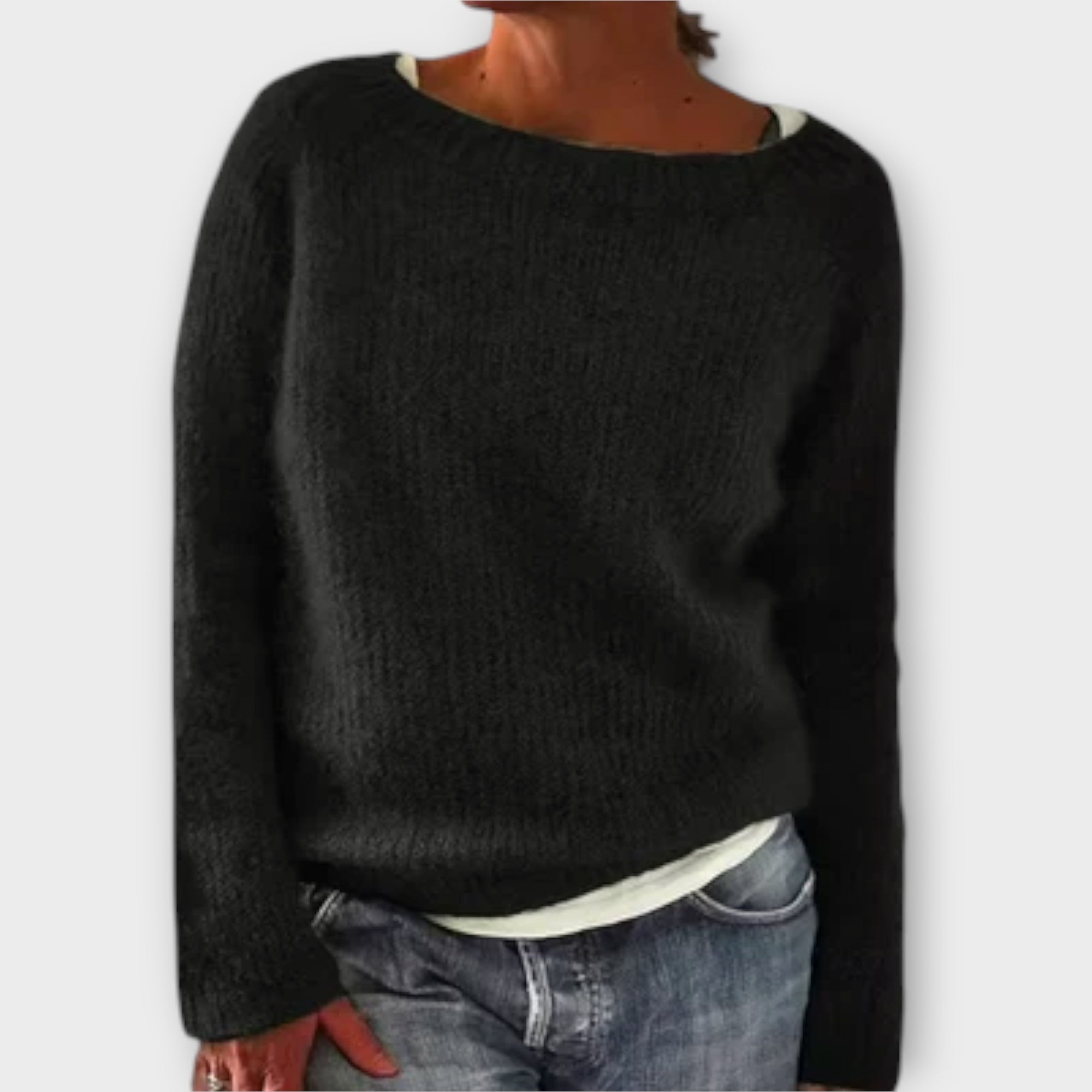 Women's Nordic Pattern Sweater – Icelandic Crew Neck Winter Pullover