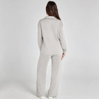 Women's Relaxed Co-Ord Set – Wide Leg Lounge Outfit