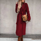 Women's Long Winter Coat – Relaxed Tailored Overcoat