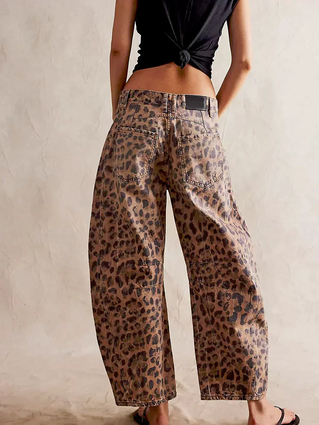 Women's Printed Wide Leg Jeans – Casual Denim Jeans – Lyra