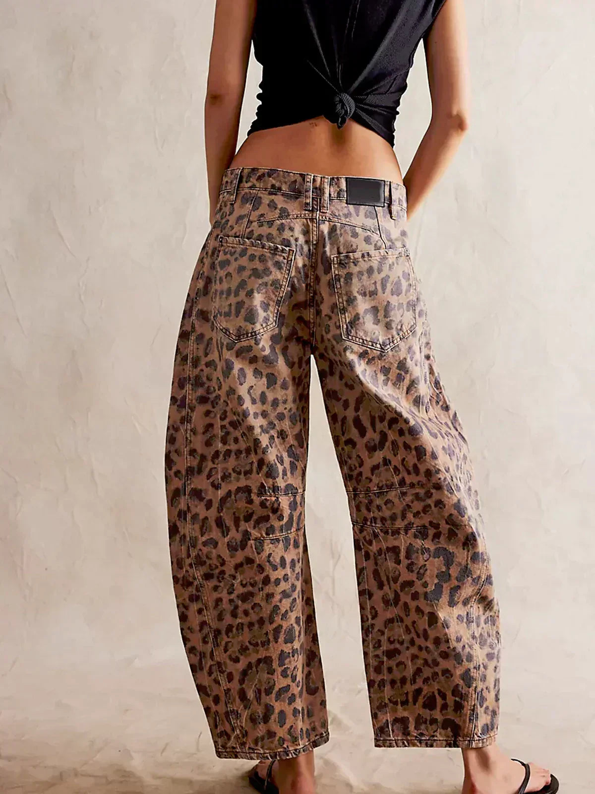 Women's Printed Wide Leg Jeans – Casual Denim Jeans – Lyra
