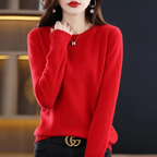 Women's Classic Crew Neck Sweater – Soft Long Sleeve Knit Pullover