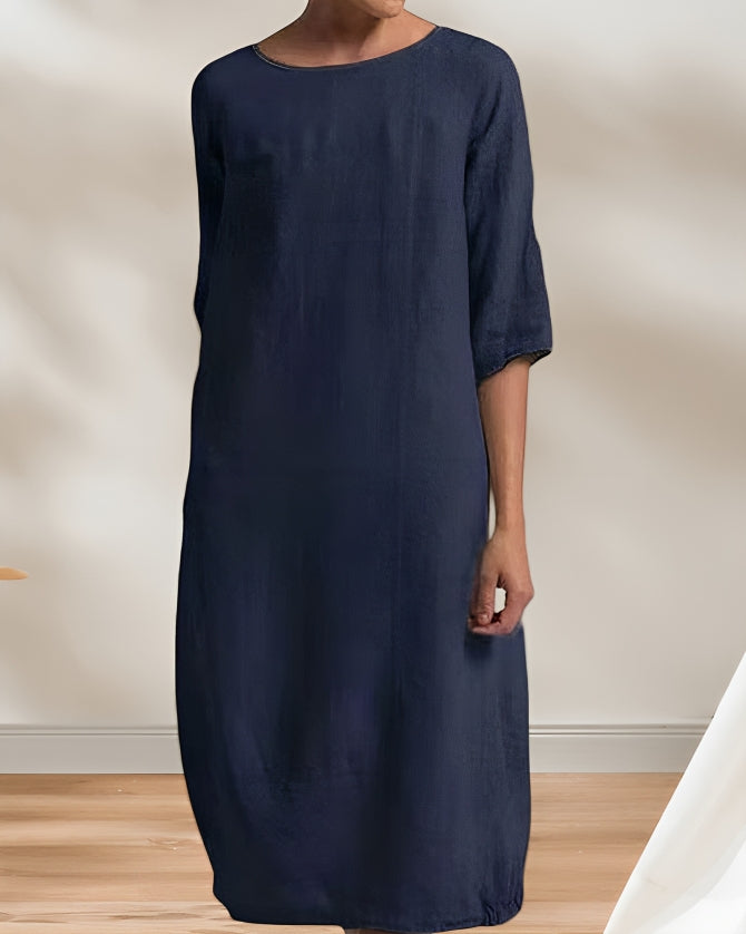 Women's Relaxed Everyday Midi Dress – Casual Summer Dress