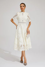 Women's Wedding Guest Dress – Lace Midi Dress
