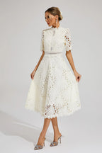 Women's Wedding Guest Dress – Lace Midi Dress