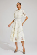 Women's Wedding Guest Dress – Lace Midi Dress