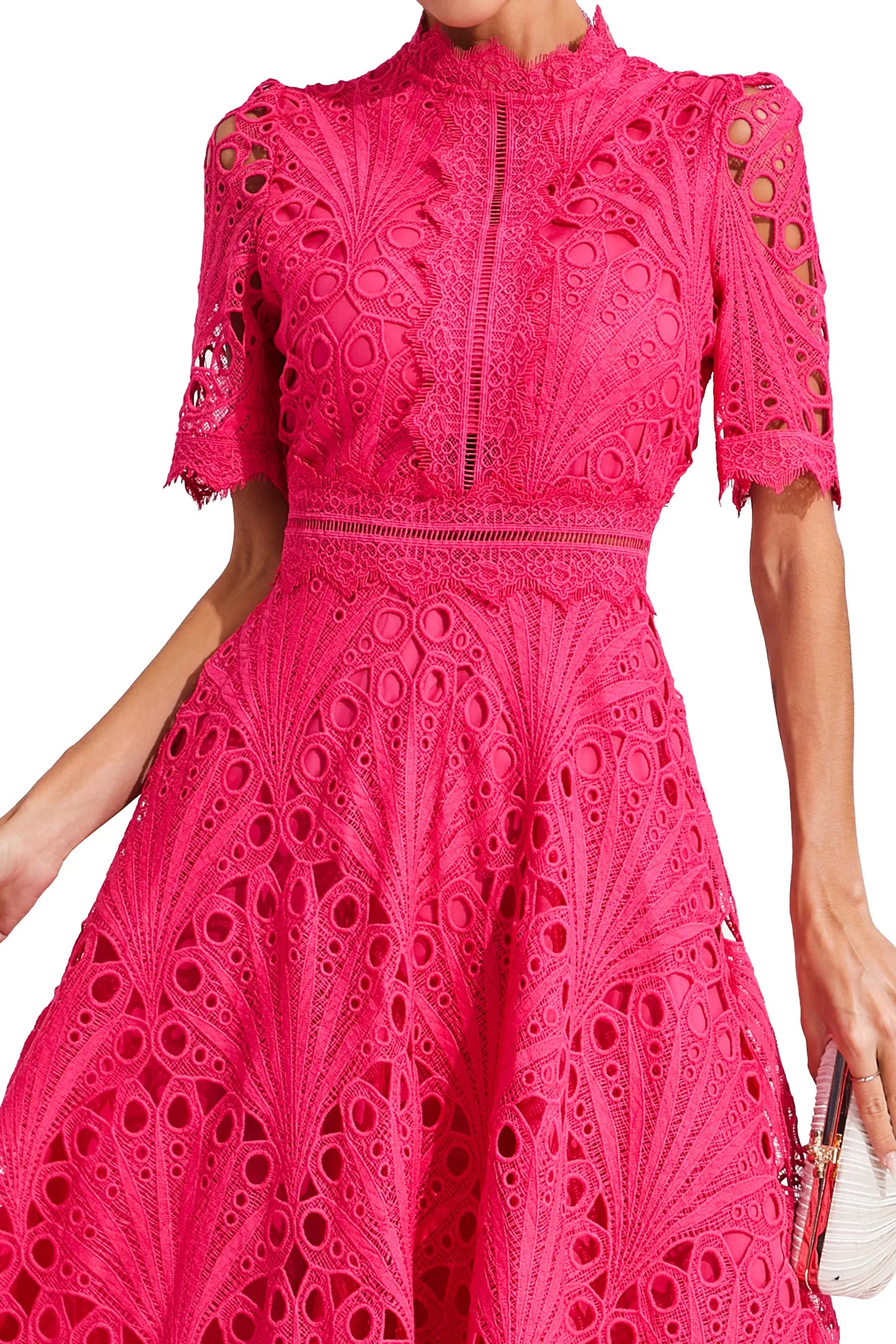 Women's Wedding Guest Dress – Lace Midi Dress