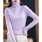 Women's Turtleneck Sweater – Soft Roll Neck Winter Sweater