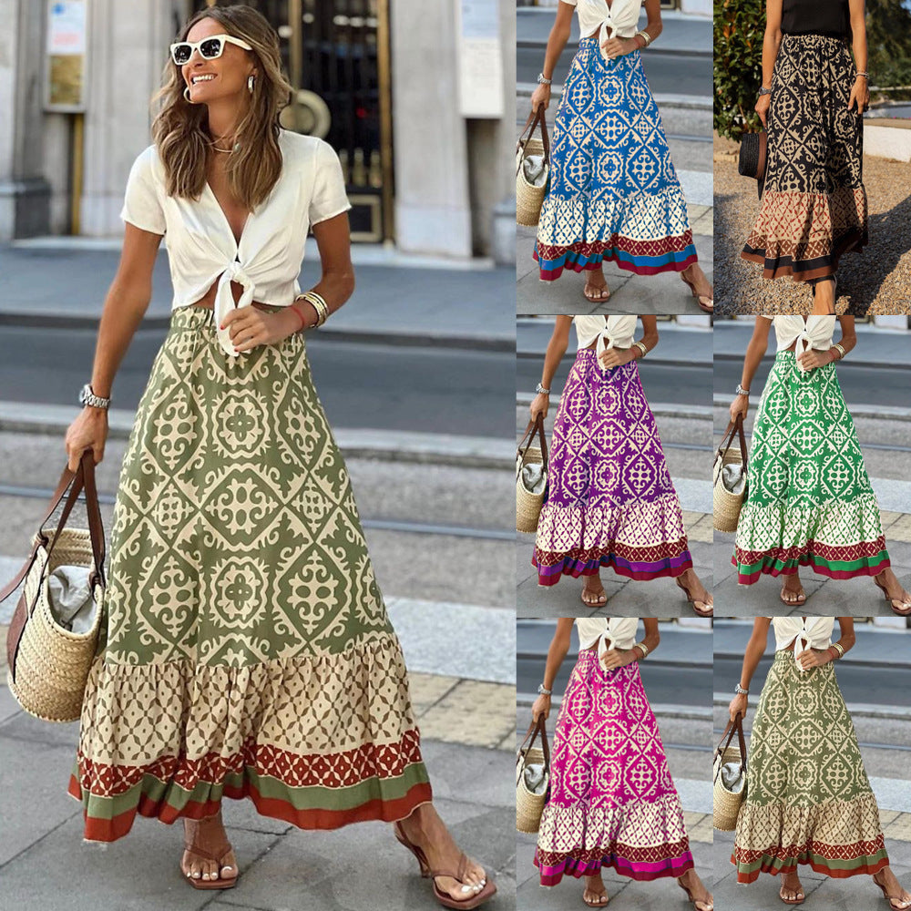 Elara | High Waist Maxi Skirt