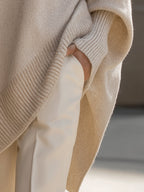 Women's Oversized Sweater – Relaxed Long Sleeve Knit Sweater