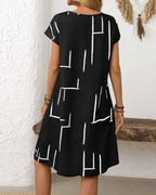 Women's Relaxed Vacation Dress – Flowy Printed Summer Dress