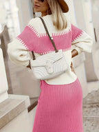 Women's Knit Skirt Set – Ribbed Sweater Co-Ord