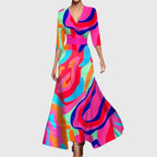 Women's Elegant Maxi Dress – Long Sleeve Evening Dress – Margaret